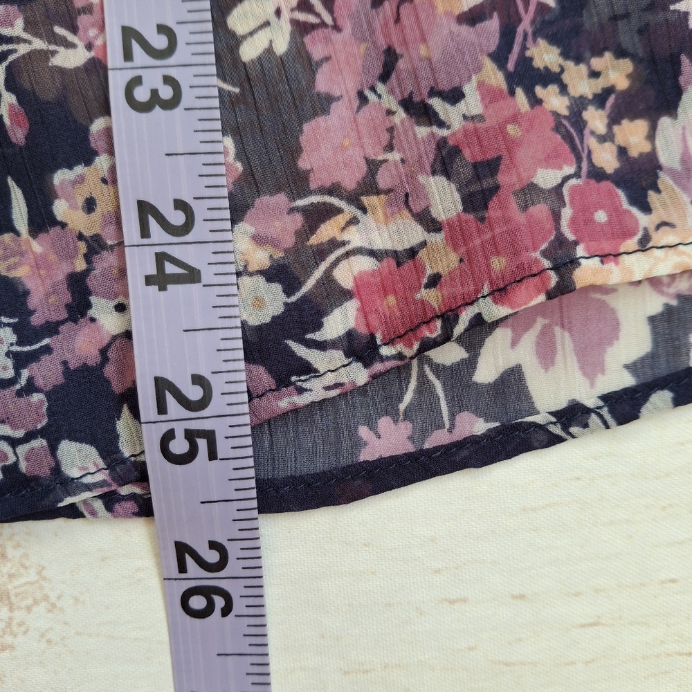 Forever 21 Sheer Sleeveless Blouse Size Small Floral Fairycore Festival Top - Picture 7 of 8
